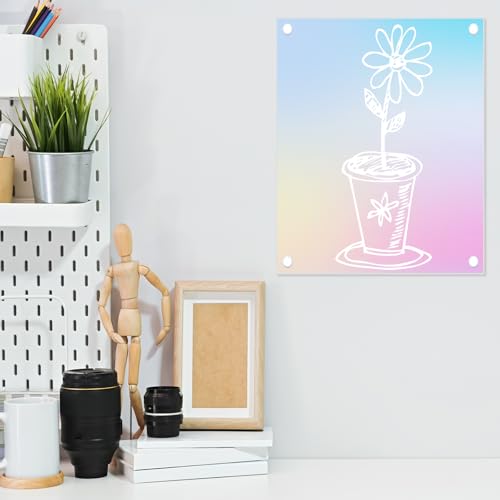 Image of YOUNTHYE 6PCS Acrylic Sheet Rainbow 1 /8 Thick Iridescent Acrylic Sheets 8x12 Colored Translucent Acrylics Sheet Iridescent Radiant Acrylics Panel for DIY Painting, Art Craft