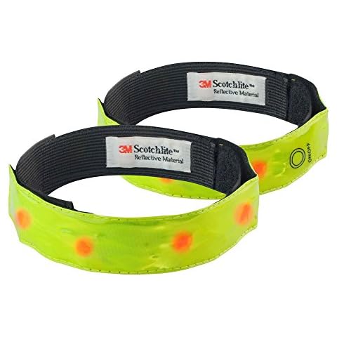 Time To Run High Visibility Reflective LED Lights Safety Running, Cycling & Walking Armbands Pack of Two Cover