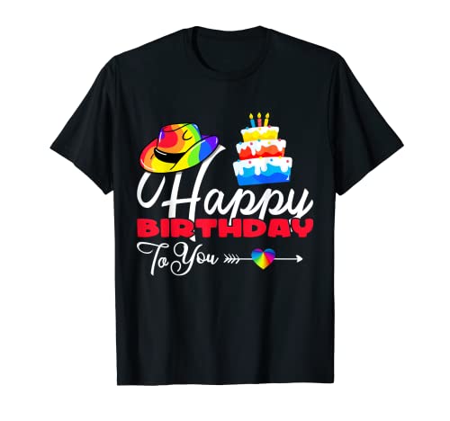 Sweet Birthday Cake Happy Birthday To You LGBT Birthday Camiseta
