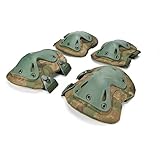 Nexxxly（ネクスリー）エルボーパッド ニーパッド 膝パッド 肘パッド プロテクター サバイバルゲーム 自転車 スキー スノーボード キックボード ローラースケート 大人用 (FG)