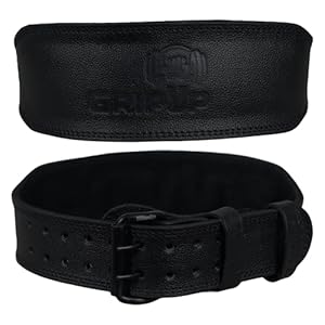 Leather Weight Lifting Belt Premium Leather for Men & Women – 7mm Padding Adjustable Gym Belt with Padded Lumbar Support for Squats, Deadlifts & Strength Training Workouts Bodybuilding