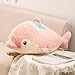 RJGLKS 60 cm Mignon Dauphin en Peluche, Phoque, Baleine, Requin Jouet en Peluche Phoque de la Vie Marine en Peluche Coussin Coussin Enfants Jouet Cadeau pour garçon Fille 60 cm Rose