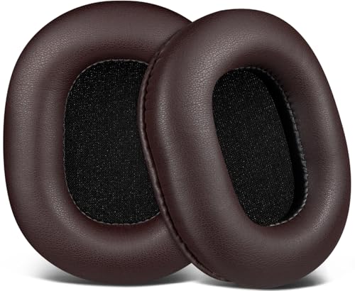 Image of SOULWIT Earpads Replacement for Audio Technica ATH M50X M50XBT M50RD M40X M30X M20X MSR7 SX1 Monitor Headphones, Ear Pads Cushions with Softer Protein Leather, High-Density Foam - Dark Coffee