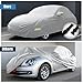 X AUTOHAUX for Volkswagen New Beetle Cover Car Cover for Volkswagen New Beetle 1998-2019 Outdoor Full Car Cover All Weather Protection with Zipper Silver Tone
