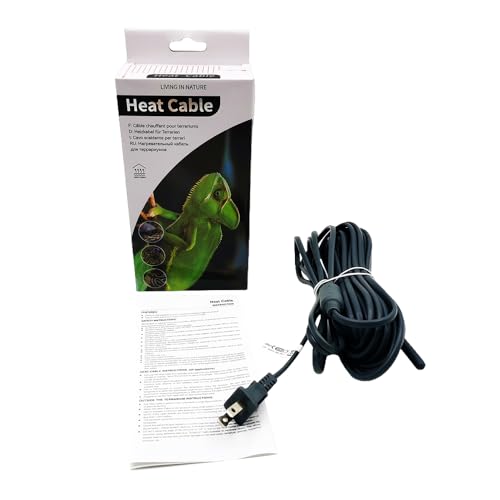 MincoHome Elektrisches Heizkabel Mit Stecker für Terrarium Heizung,Reptilienwärmekabel Schlangen, Echsen, Geckos, Spinnen, Schildkröte?Aquarium Heizkabel (5m,25w)