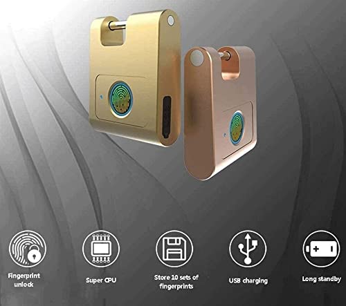 Fingerprint Padlock, Smart Keyless Padlock, Fingerprint Lock, Weatherproof, Suitable for Locker, Gym, Backpack, School, Suitcase - Image 7