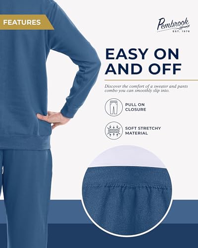 Pembrook Womens Sweat Suits Two-Piece - Ladies Sweatsuits Sets | Embroidered Fleece Sets for Women 2 Piece4