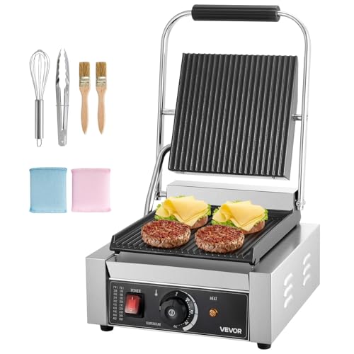 VEVOR Commercial Panini Grill with Temp Control