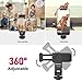 ULANZI Phone Tripod Mount ST-06S, Universal Smartphone Mount Adapter with 2 Cold Shoe, 360° Rotates Adjustable Cell Phone Clip Clamp Holder, Compatible with iPhone17/16/15, Samsung Galaxy Smartphones
