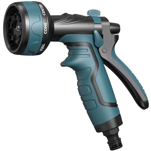 Hose Pipe Spray Gun with 8 Spray Patterns & Locking Function and Flow Control