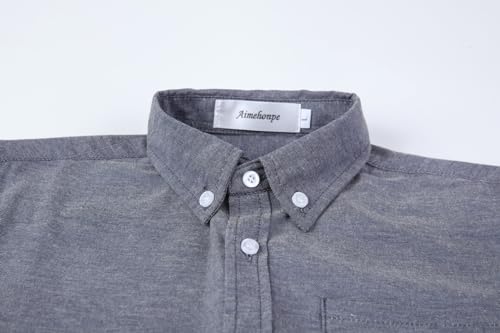 Boys Oxford Button Down Dress Shirt Long Sleeve Casual Collared Uniform3