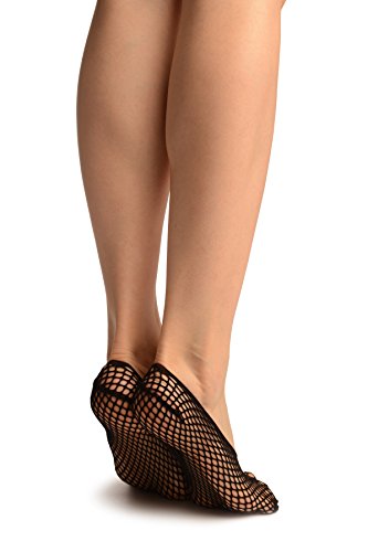 LissKiss Black Thick Mesh Footies - Footsies Socks4