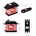 Hobby Fans RC Digital Servo, IP67 Waterproof 40KG Metal Gear Servo High Torque Servo with 25T Servo Horn for 1/12 1/10 1/8 RC Car RC Crawler Robot Boat, Red