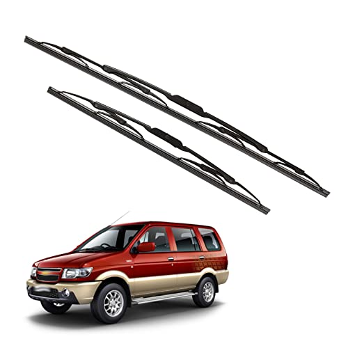 Image of Kylo Windshield Wiper for Tavera /Conventional and Traditional Metal Type Windshield Water Repellency Scratch Proof Metal Wiper Blades Suitable for Tavera (Driver Side - 22 inch, Passenger Side - 16 inch)