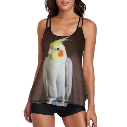 Trajes de baño para mujer tipo tankini con pantalones cortos y tirantes finos