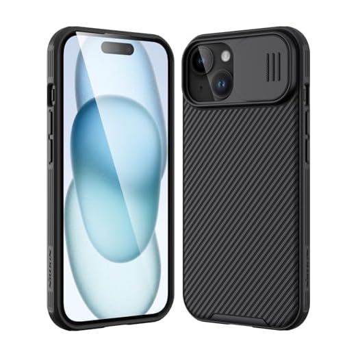 Capa Anti Impacto Nillkin Modelo CamShield Pro Compatível com iPhone 15 (6.1 Pol) (Preto)