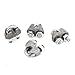Aexit 4 Pcs Chain & Rope Fittings Metal U Bolt Single Saddle Clip Clamp for 6mm Dia Wire Rope Clips Wire Rope