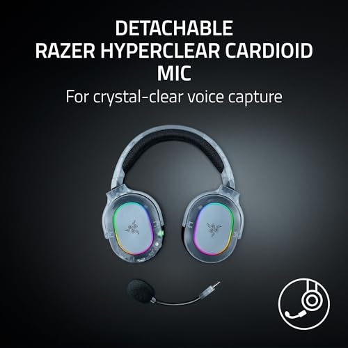 Image of Razer Barracuda X Chroma Wireless Gaming Headset: 2.4GHz Wireless & Bluetooth - Lightweight - RGB - 40mm Drivers - Cardioid Mic - 70 Hr Battery - For PC, Mac, PS5, Switch 2, Smartphone - Phantom White