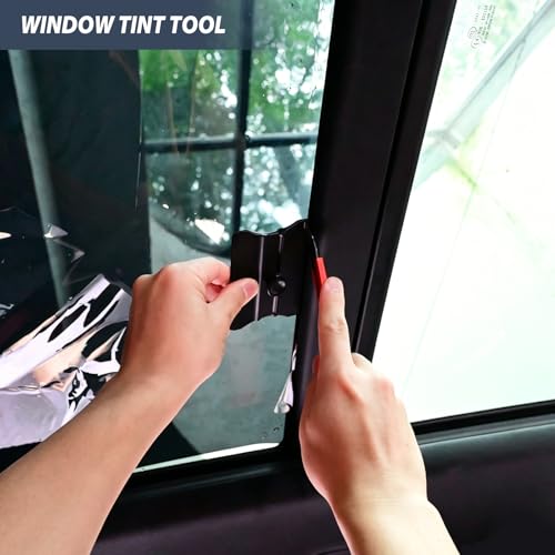 Image of EHDIS Window Tint Tool Kit - Window Tint Squeegee with Blade Guide Slots for Precise Distance Cuts,Window Film Cutter, Dual Head Mini Quarter Squeegee for Window Film and Vinyl Wrap Application
