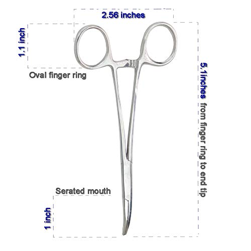 Pets ears/nose hair Puller Straight & Curved full serrated, stainless steel Home Hemostat Locking Forceps, Professional pet grooming tool for cats & dogs 2pcs set Pets ears/nose hair Puller Straight & Curved full serrated, stainless steel Home Hemostat Locking Forceps, Professional pet grooming tool for cats & dogs 2pcs set
