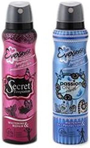 Pack of 2, Eversense Deo Spray 150 Ml. Pink+eversense Deo Spray 150 Ml. Blue