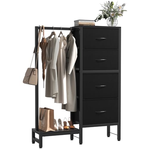 OLIXIS 4 in 1 Storage with Hanging Rack, Clothes Rack