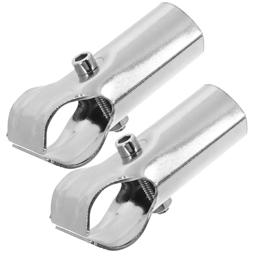 Ciieeo 2Pcs Stainless Steel Greenhouse Pipe Adapter Clamp, Galvanized Metal Tube Connector for Pipe Repair, Sturdy Two-Way Fixing Fittings Suitable for Greenhouse Frame Assembly
