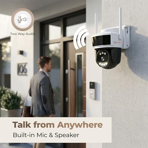 Image of Trueview 3MP Wi-Fi All Time Colour Mini Pan-tilt CCTV Camer | STQC Approved | 360 Pan Tilt | Human Detection | 2-Way Audio | Supports 256 GB Memory Card & Cloud | Alexa | T18290S