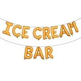 Ice Cream Bar Balloons Decorations,Summer Ice Cream Balloons Kit for Birthday Baby Shower Wedding Party Decorations (ICE CREAM BAR Orange)
