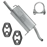 Polmo Schalldämpferset Auspuff Endtopf für Fusion 1 I MK1 2002-2012 1.25 1.4 Schrägheck