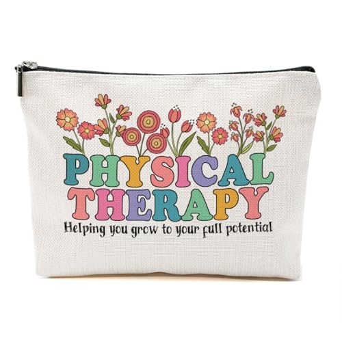 Physical Therapy Gifts Physical Therapist Gifts Physical Therapy Makeup Bag for Physiotherapist Women Female Girl Coworker Friend Cosmetic Bag Toiletry Bag Zipper Pouch Christmas Birthday Graduation