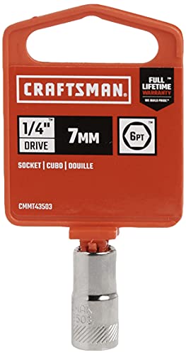 Image of CRAFTSMAN Shallow Socket, Metric, 1 /4-Inch Drive, 7mm, 6-Point (CMMT43503)