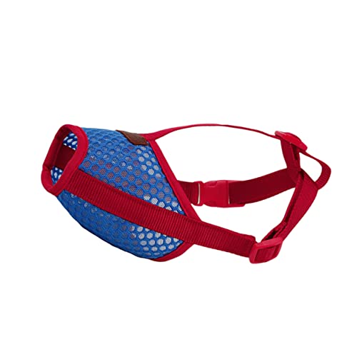 POPETPOP Adjustable Breathable Mesh Dog Muzzle for Barking Biting Chewing Comfortable Washable Dog Mouth Mask XL for Training Outdoor Use