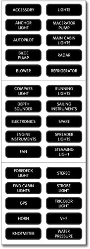 Blue Sea Systems Label Kit, DC Panel, 30 Large Format