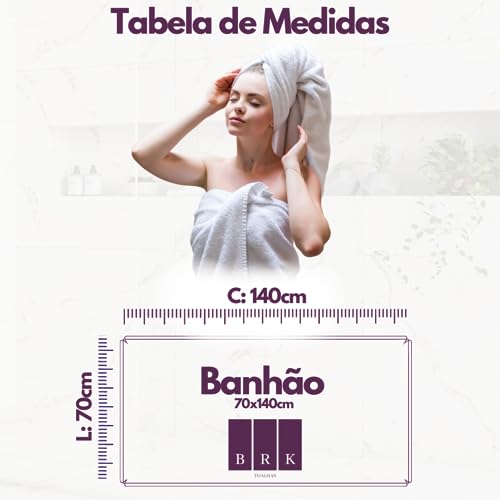 Kit 05 Toalhas de Banho Gigante Banhão Tecido Jacquard Luxo 100% Algodão 70x140cm Alta Absorção - So