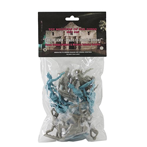 Toy Soldiers of San Diego TSSD Alamo Texan & Mexican: 16 Gray & Blue 1:32 Plastic Figures
