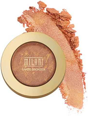 Milani Baked Bronzer - Glow, Cruelty-Free Shimmer Bronzing Powder to Use For Contour Makeup, Highlighters Makeup, Bronzer Makeup, 0.25 Ounce