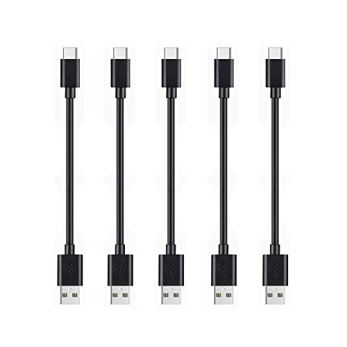 Drimran Ultra Short USB C Cable, [6.5 Inch 5 Pack] USB Type C