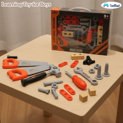 Image of FunBlast Tool Kit Set Toy for Kids, Set of 19 Pcs; Little Engineer Tool Kit Toys, Pretend Play Toys for Boys, Role Play Toys for Toddlers, Learning Toy for Boys, Children (Multi-Color)