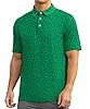 QIXING Men's St Patricks Day Polo Shirt Irish Guinness Shamrock Green Short Sleeve Golf Top Paddys Day Clothing(Green Flower, XXL) #4