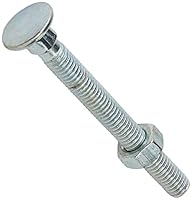 Merriway BH04831 Schlossschrauben mit Muttern, M8 x 75 mm, verzinkt, 25 Stück