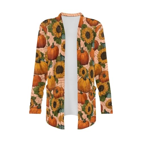 Image of Women's Lightweight Cardigans with Pockets Trendy Long Sleeve Open Front Cardigan Casual Tops Jackets Fall Oufits S-2XL