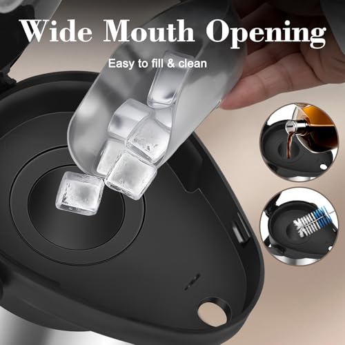 ابريق قهوة مع مضخة من بروسوزا - 64 اونصة/ 1.9 لتر ابريق حراري 24 ساعة - موزع ماء ساخن وقارورة شاي - موزع مشروبات ساخنة من الستانلس ستيل المعزول