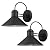 Globe Electric 44165 1-Light Outdoor Wall Sconce, 2-Pack, Weatherproof, Black Finish, Outdoor Lighting Modern, Wall Lighting, Porch Light, Front Porch Décor, Patio Décor, Outdoor, Bulb Not Included
