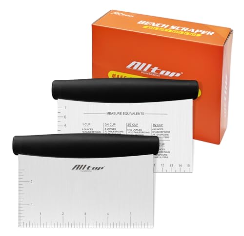 ALLTOP Bench Scraper & Chopper Stainless Steel (2-Pack)