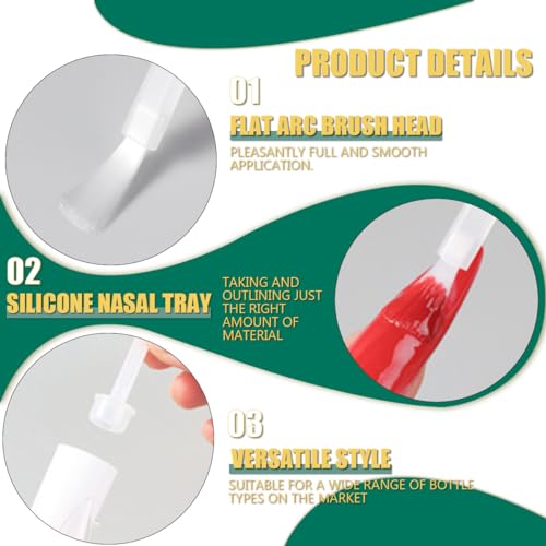 ZJIVQO 200PCS Nail Brush Replacement Nail Polish Replacement Brush with Cap Dip Activator Brush Dip Powder Replacement Liquid Brush Nail Cleaner for DIY Nail Art Home Salon - Image 3