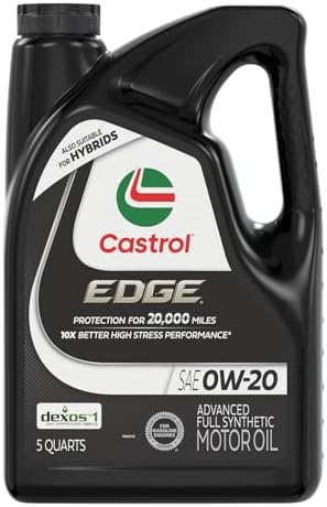 Castrol EDGE 0W-20 Advanced Full Synthetic Motor Oil, 5 Quarts