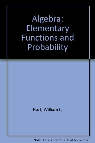 Algebra: Elementary Functions and Probability b... B01FGO3178 Book Cover
