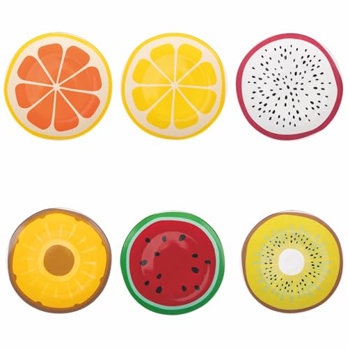 Villa d'Este Home Tivoli 1996 Fruit Life - Juego de 6 platos de postre de porcelana