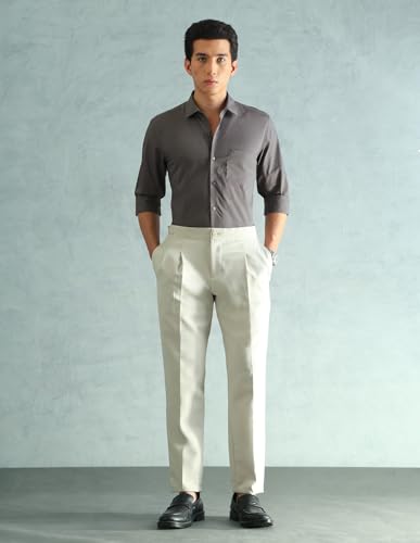 Image of Arrow Slim Fit Mens Formal Shirt - 100% Cotton, Breathable & Comfortable, Full Sleeves Shirts for Men